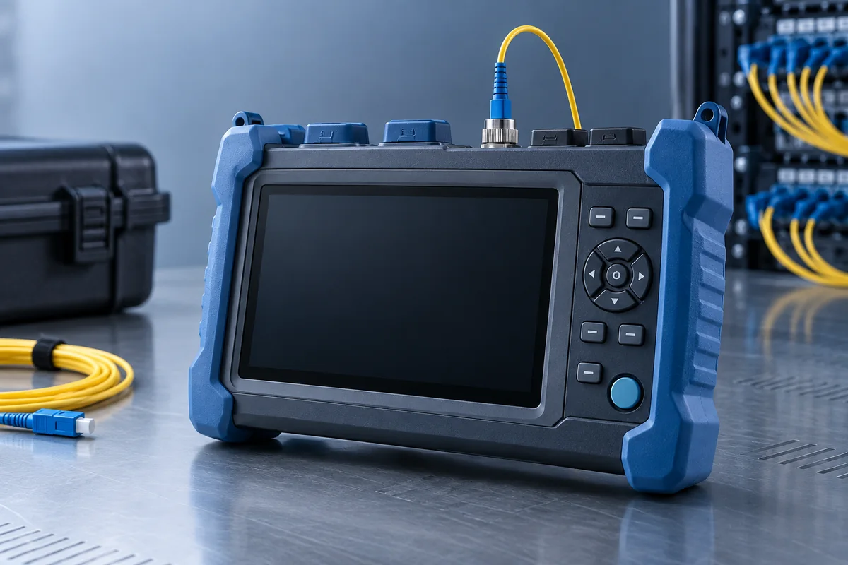 OTDR used to verify a fiber optic splice closure link